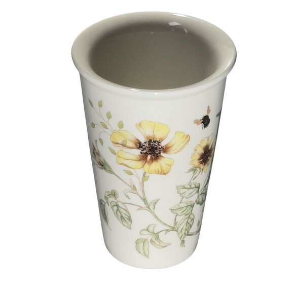 Lenox Butterfly Meadow Thermal Travel Mug(No Lid) with the initial "K". - Picture 4 of 9